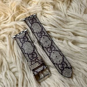 Genuine Leather GG GUCCI-look-alike Apple Watch Band